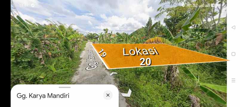 dijual tanah jalan karya