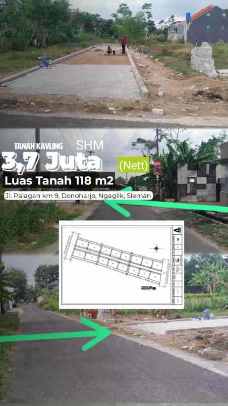 Tanah Kavling Tepi Aspal Di Barat Lapangan Sariharjo Jl Palagan Km 9