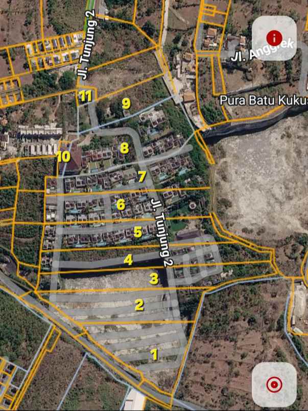 dijual tanah jl tunjung 2