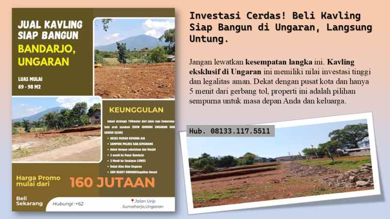 dijual tanah jl urip sumoharjo