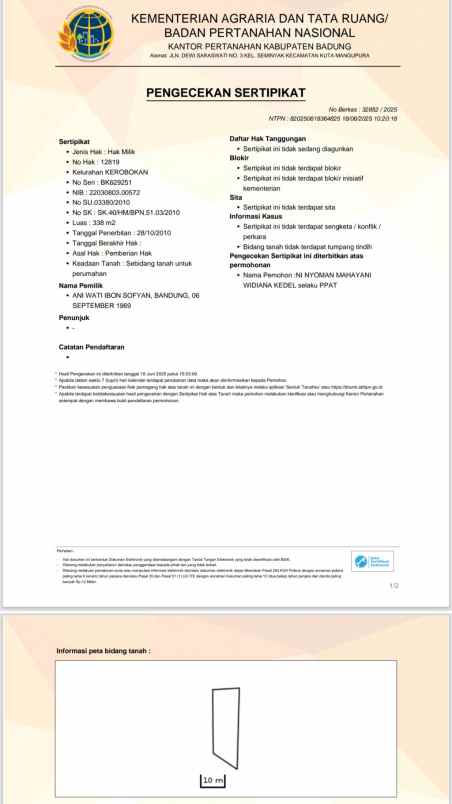 dijual tanah kerobokan canggu