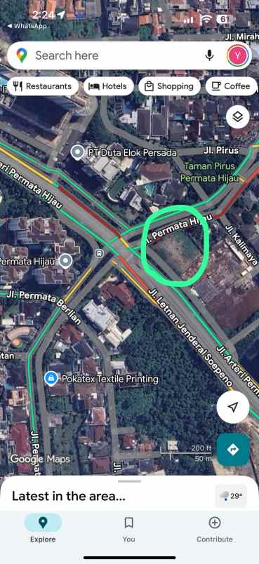 dijual tanah lokasi permata hijau raya jakarta selatan