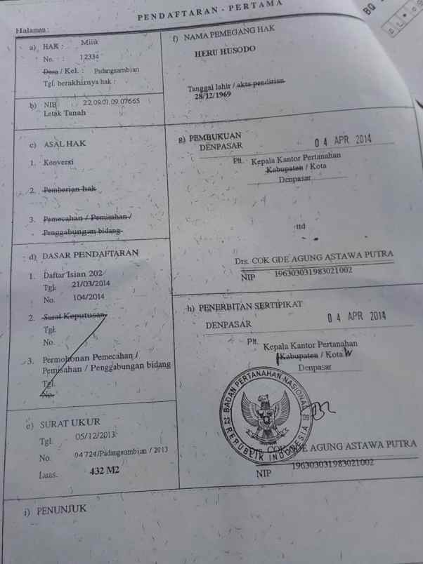 dijual tanah mahendradata