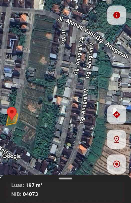 dijual tanah peguyangan