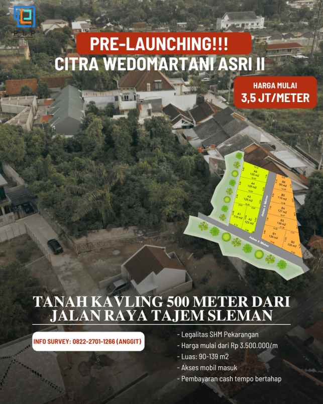 dijual tanah pucanganom wedomartani