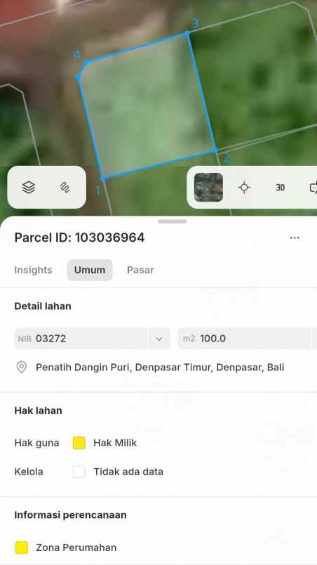 dijual tanah sedap malam
