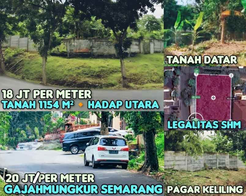 dijual tanah siap bangun di gajahmungkur semarang