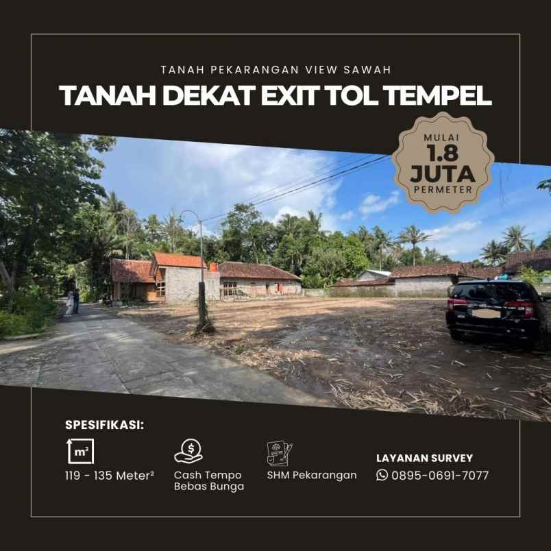 dijual tanah somorai 200 meter timur jl
