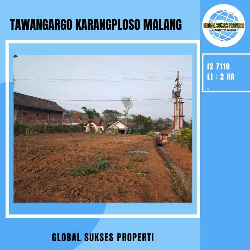 Tanah Murah Dan Luas Cocok Untuk Perumahan Di Karangploso