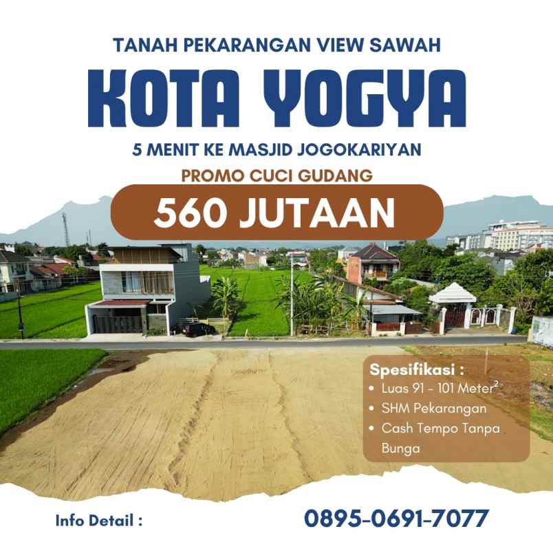 dijual tanah wirosaban selatan rsud