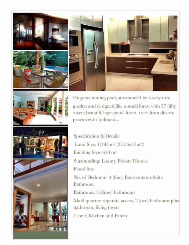 dijual villa pejaten barat