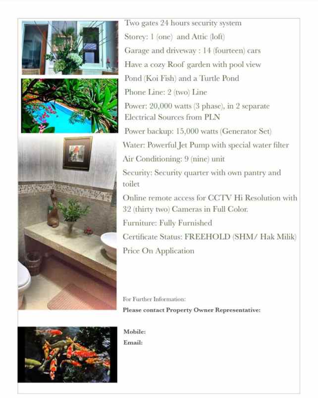 dijual villa pejaten barat