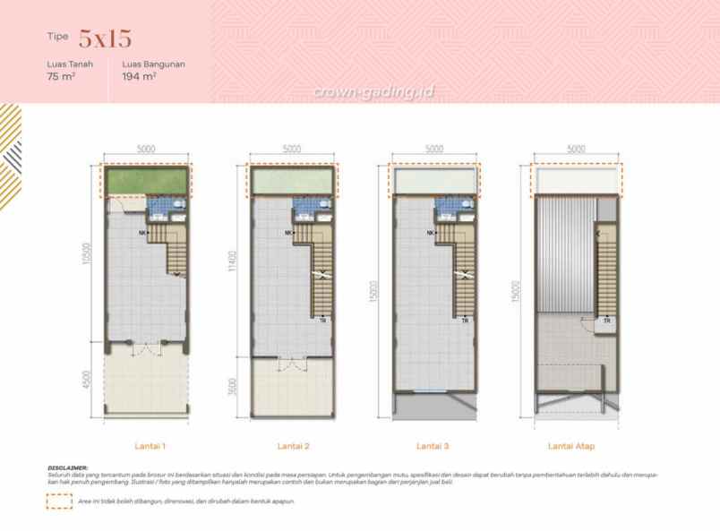 disewakan ruko gudang kantor scg summarecon crown gading