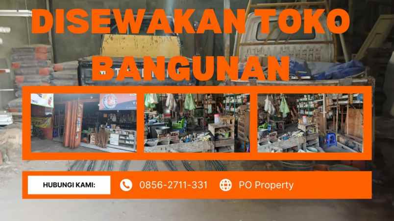 disewakan ruko gudang kantor tampingan