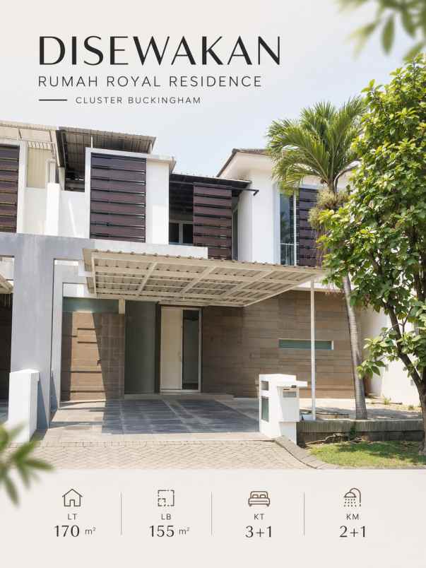 disewakan rumah royal residence cluster buckingham