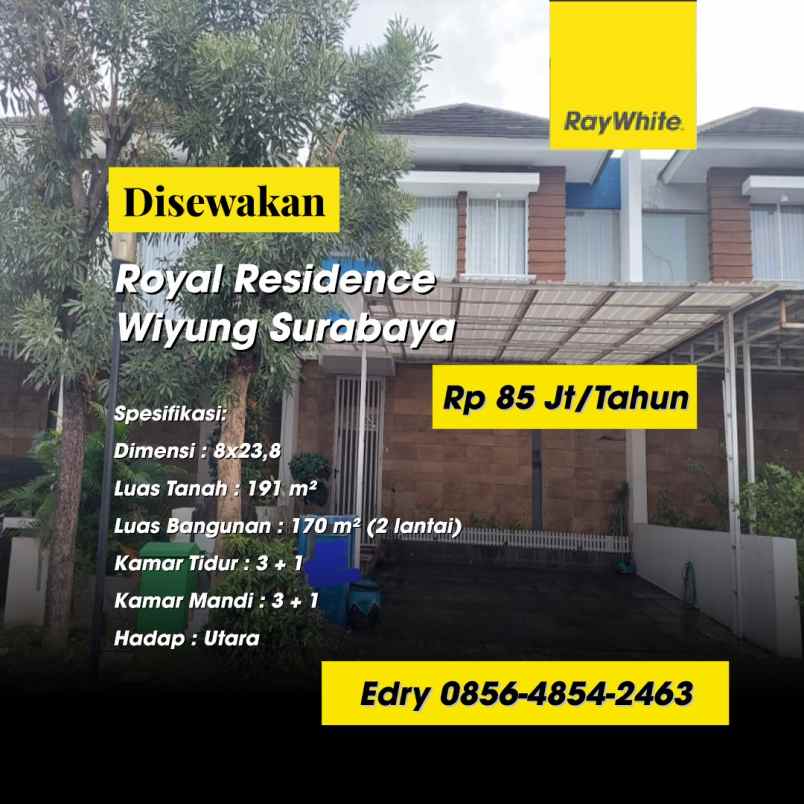 disewakan rumah royal residence wiyung