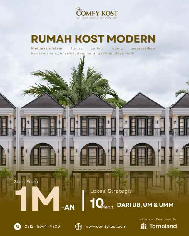 hub hunian kost modern minimalis cocok untuk investasi