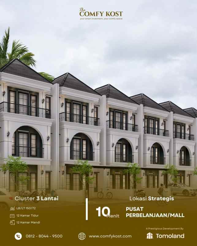 hub rumah kost full isi dijual bonus furnitur premium