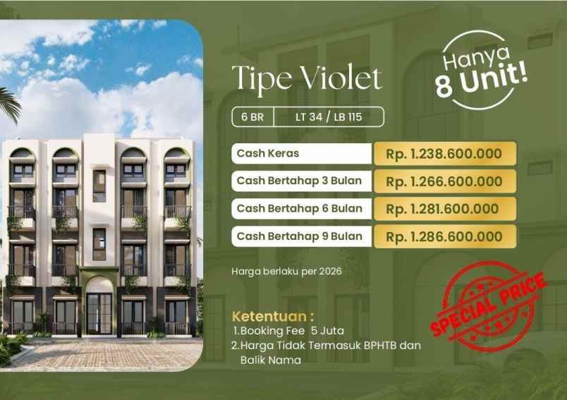 investasi kost di bogrs botanical garden suite 1 25 m
