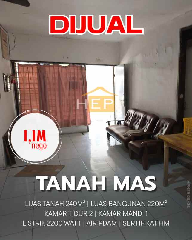 jual cepat rumah di tanah mas semarang utara