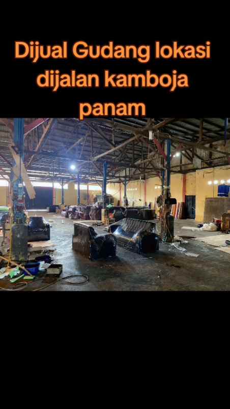 jual gudang pembuatan mebel di jalan kamboja panam