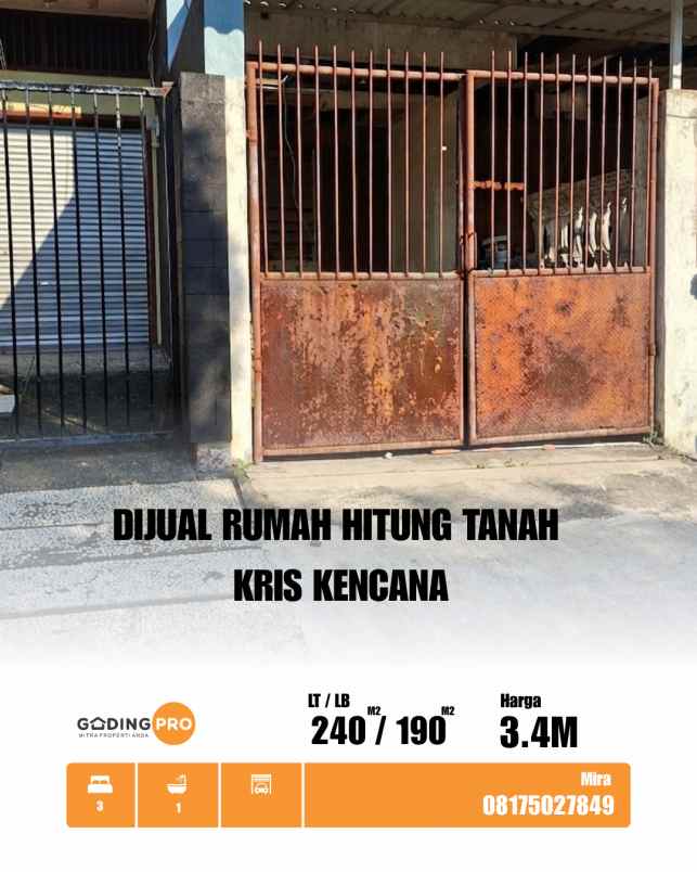 jual rumah hitung tanah bu