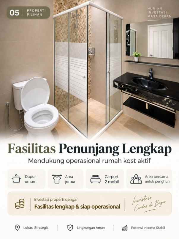 jual rumah kost ready bogor kota kondisi tersewa