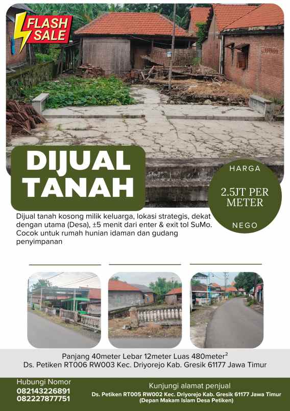 jual tanah kosong keluarga