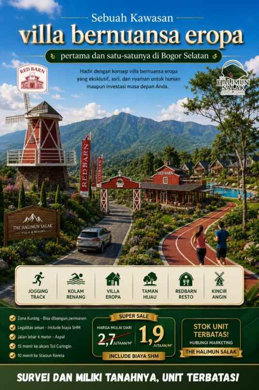 kavling shm view gunung salak pangrango bogor selatan