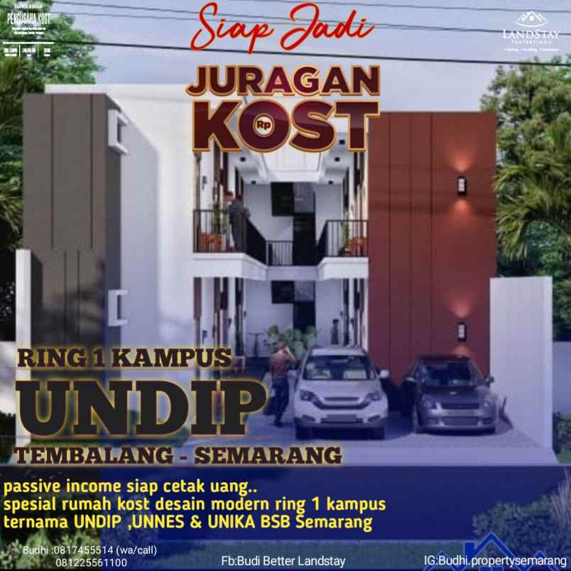 murah 13 kamar shm kost modern ring 1 undip semarang