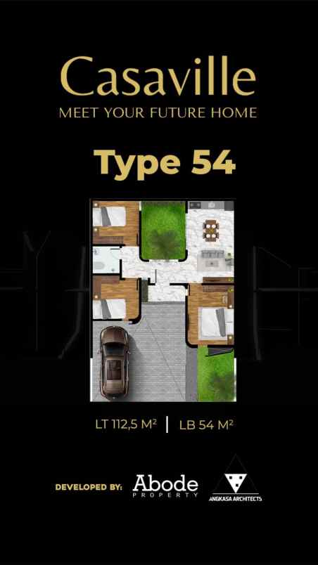 perumahan baru model unik type 54