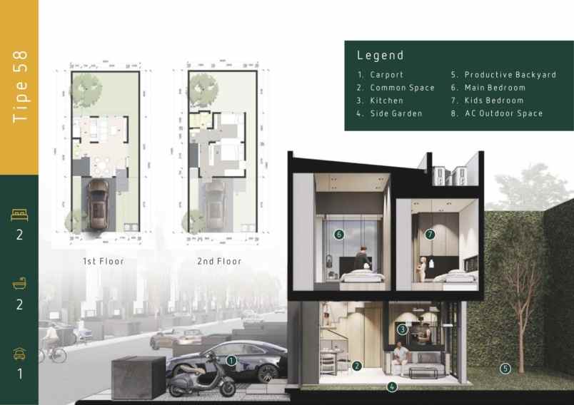 rumah 2 lantai tamaruma sawangan depok