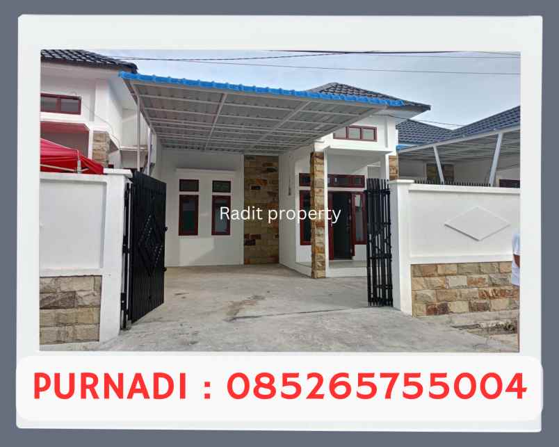 rumah berpagar pribadi type 75 di jalan fajar