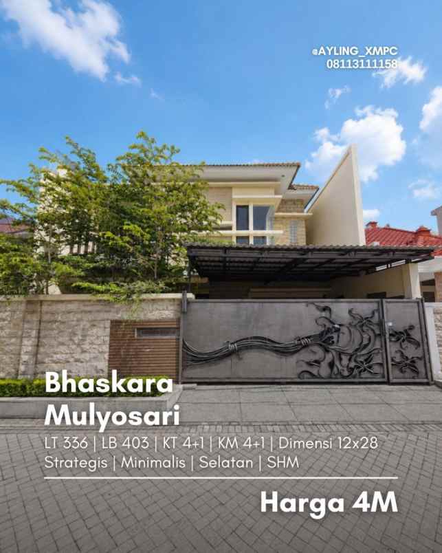 rumah bhaskara mulyosari minimalis murah