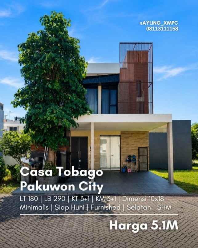 rumah casa tobago grand island pakuwon city minimalis
