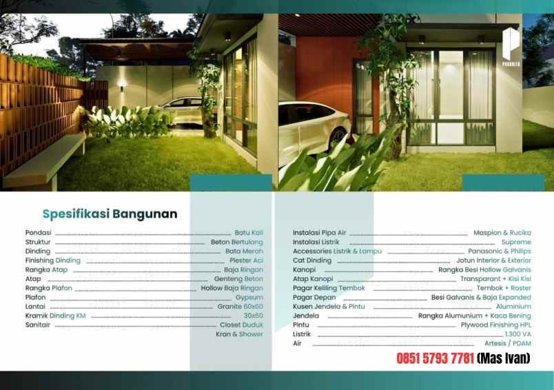 rumah dekat bsb konsep tropis minimalis