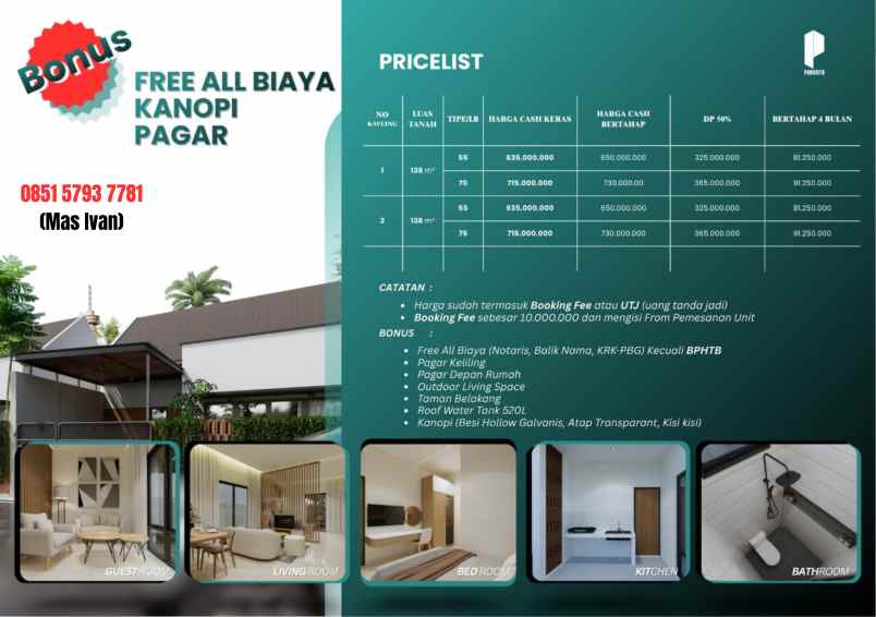 rumah dekat bsb konsep tropis minimalis