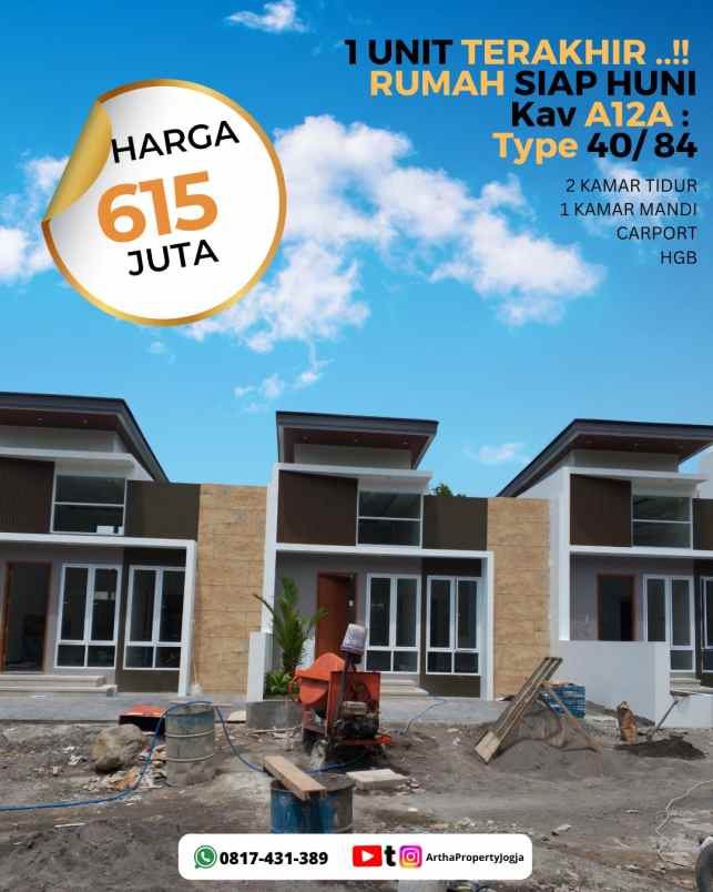 rumah dijual cepat siap huni dekat kampus uii