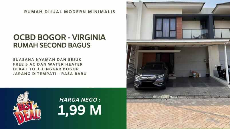 rumah dijual ocbd bogor cluster virginia