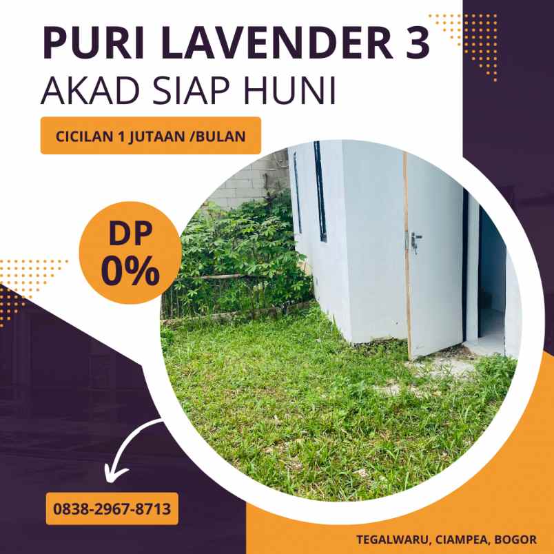 rumah murah dramaga bogor 1 jutaan flat sampe lunas