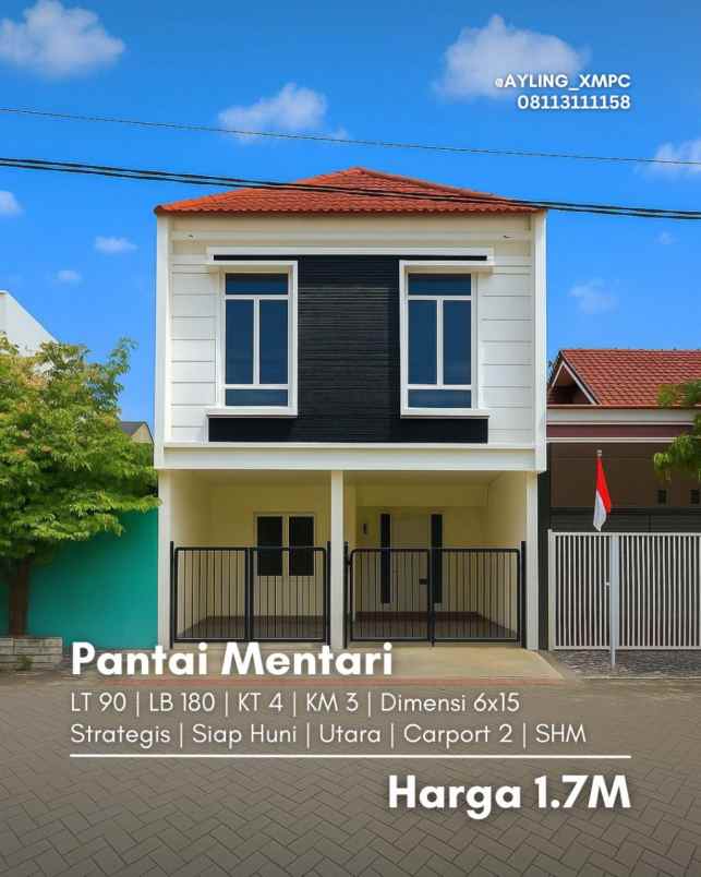 rumah pantai mentari strategis siap huni