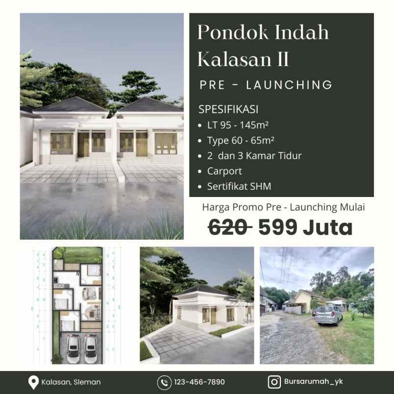 rumah pre launching di kalasan harga 599 juta