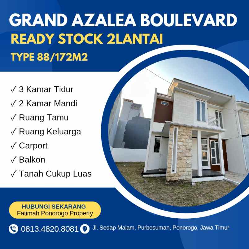 rumah ready stock syariah lokasi strategis ponorogo