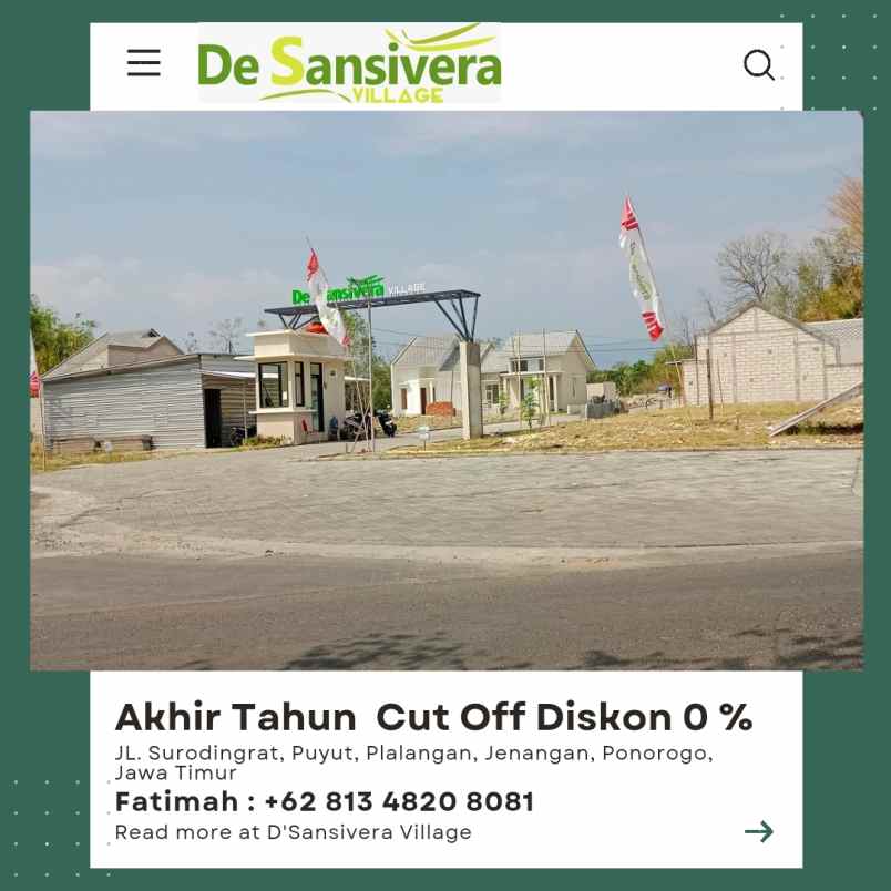 rumah sekaligus tempat usaha syariah di ponorogo