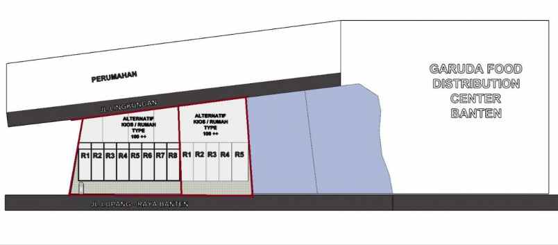 tanah 1000 meter pinggir jalan raya dekat pasar rau