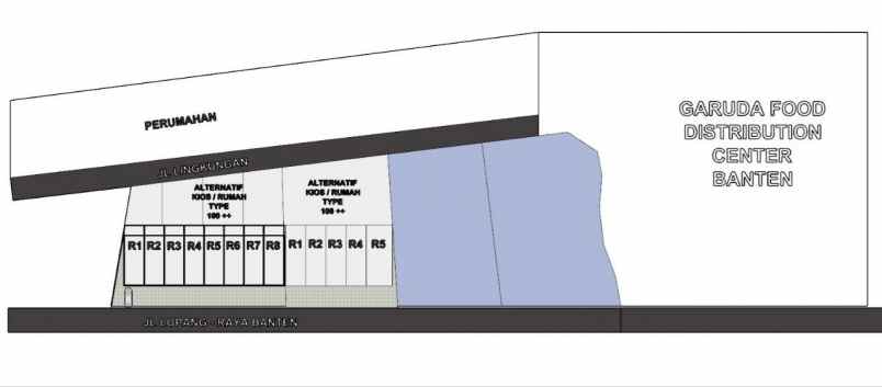 tanah 1000 meter pinggir jalan raya dekat pasar rau