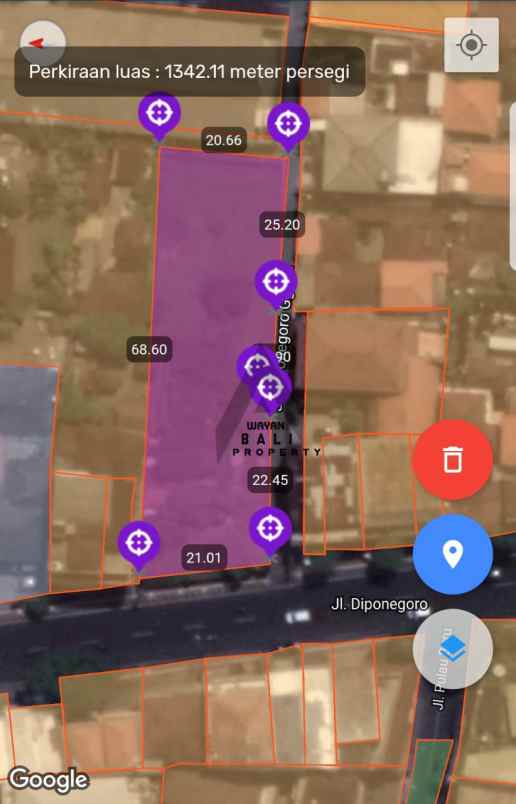 tanah jl diponegoro