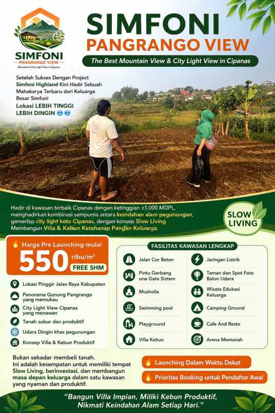 tanah kavling murah shm di simponi pangrango bogor