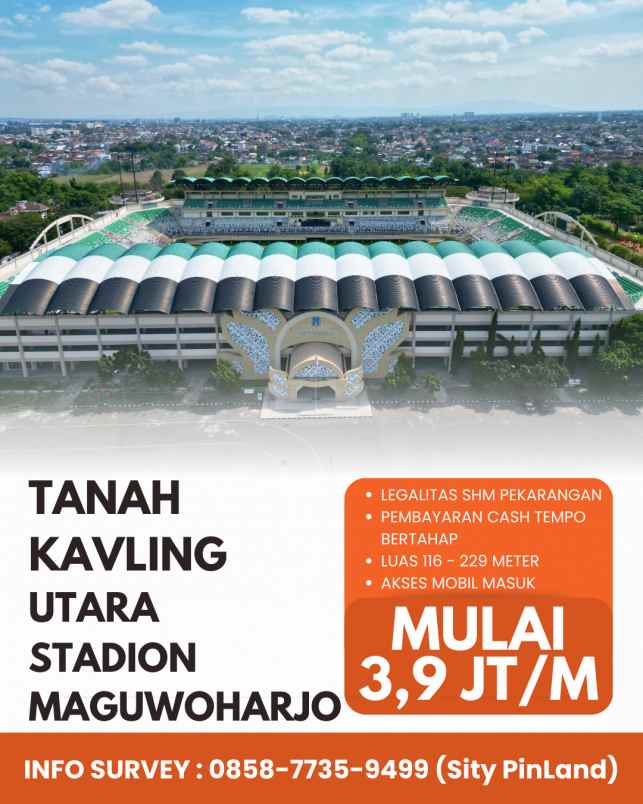 tanah kavling strategis di utara stadion maguwoharjo