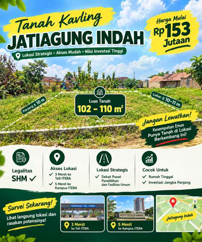 tanah murah jati agung indah